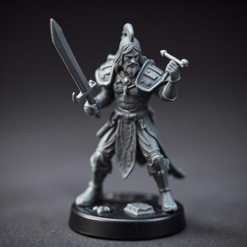 Miniatura de guerreiro para RPG